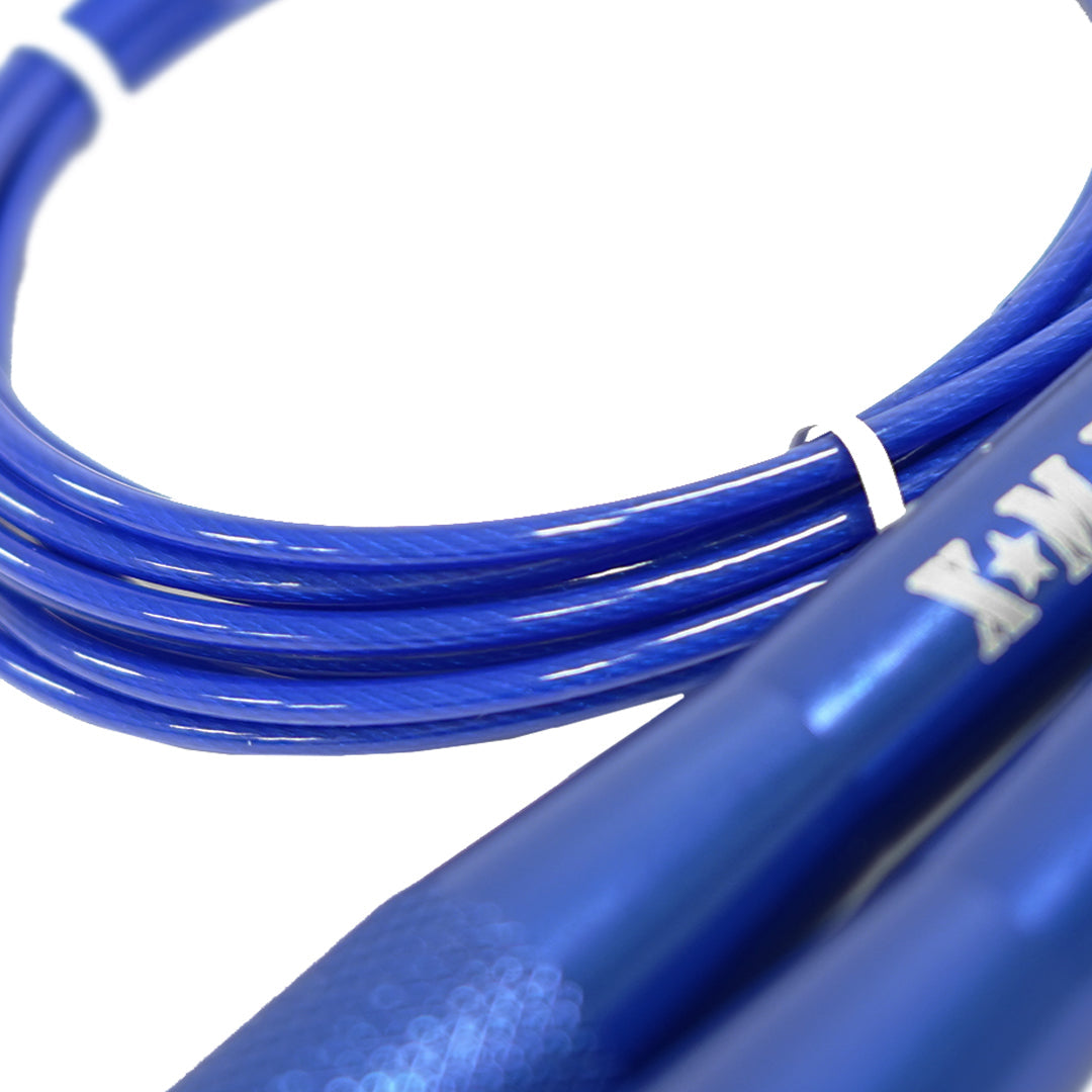 XM FITNESS Aluminum Cable Speed Jump Rope - Blue