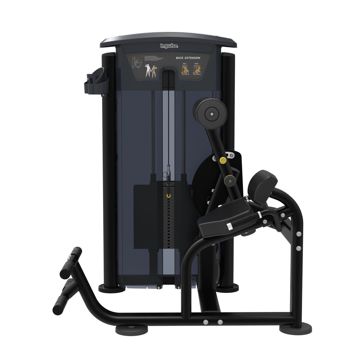 Element Fitness - 9532 Back Extension MERCURY BLACK 200lbs