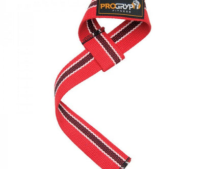 PRO-4 1 1/2" COTTON LIFTING STRAPS - RED Strength & Conditioning Canada.