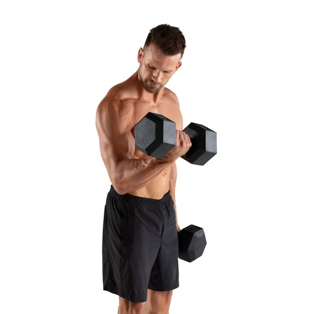 Weider Rubber Hex Dumbbell, 115 lbs - Sold Individually
