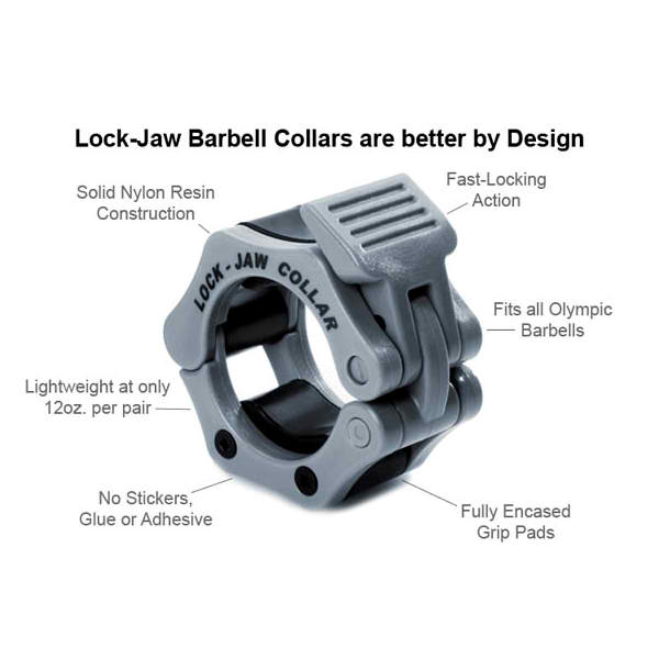 Lock-Jaw PRO 2 - 2" Olympic Barbell Collars - Black Strength & Conditioning Canada.