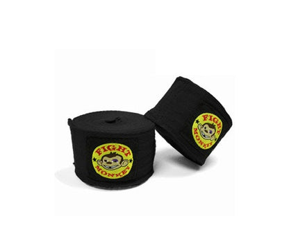 Fight Monkey 180" Hand Wraps - Black Fitness Accessories Canada.