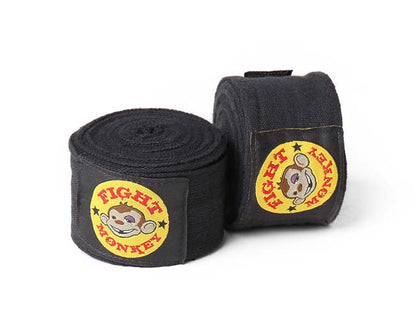 Fight Monkey 180" Hand Wraps - Black Fitness Accessories Canada.