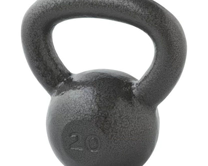Weider, 20lb Cast Iron Kettlebell with Hammertone Finish, Single