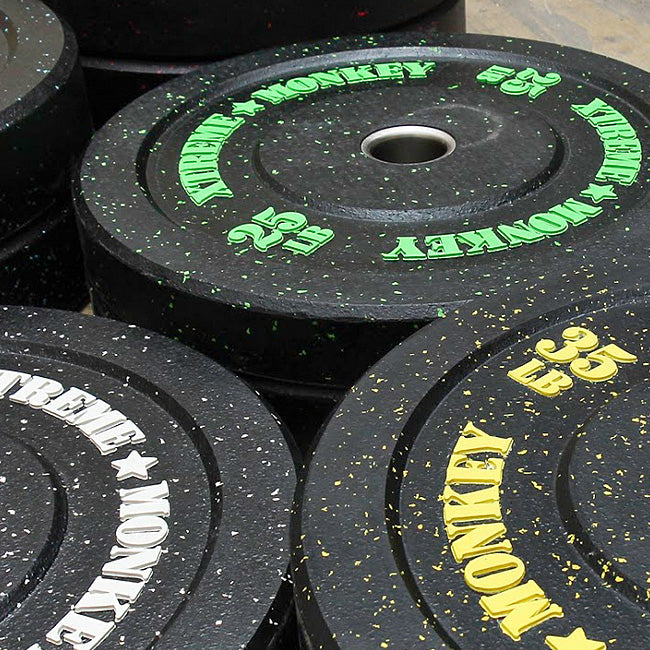 XM FITNESS 35lbs Crumb Rubber Bumper Plate Strength & Conditioning Canada.