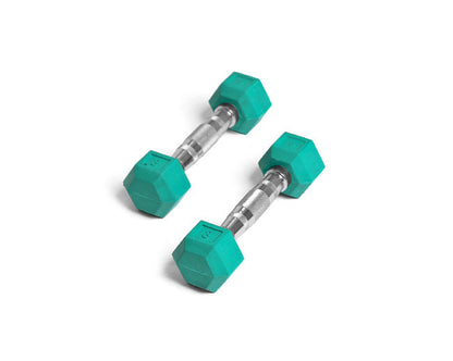 Element Fitness 3lbs Coloured Rubber Hex Aerobic Dumbbells Strength & Conditioning Canada.