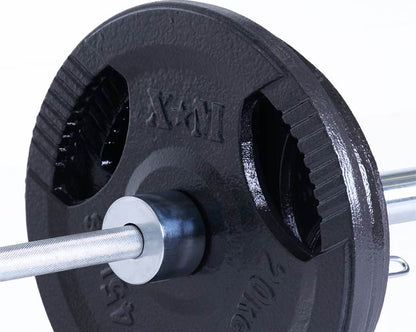 XM 300lbs Steel Olympic Weight Set with Bar Strength & Conditioning Canada.