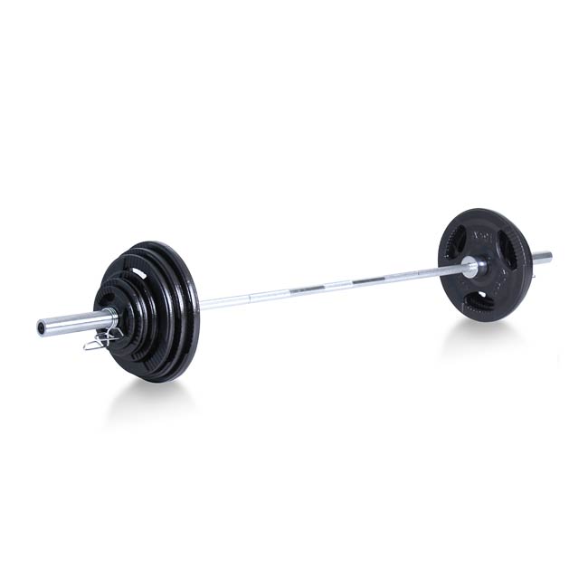 XM 300lbs Steel Olympic Weight Set with Bar Strength & Conditioning Canada.