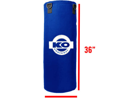 KO UNFILLED 50LBS CANVAS HEAVY BAG SHELL - BLUE