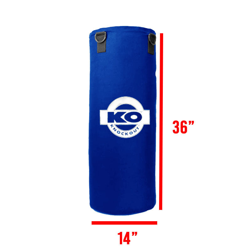 KO UNFILLED 50LBS CANVAS HEAVY BAG SHELL - BLUE