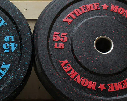 XM FITNESS 55lbs Crumb Rubber Bumper Plate Strength & Conditioning Canada.