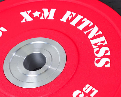 XM FITNESS Urethane Bumper Plate Set - 320lbs