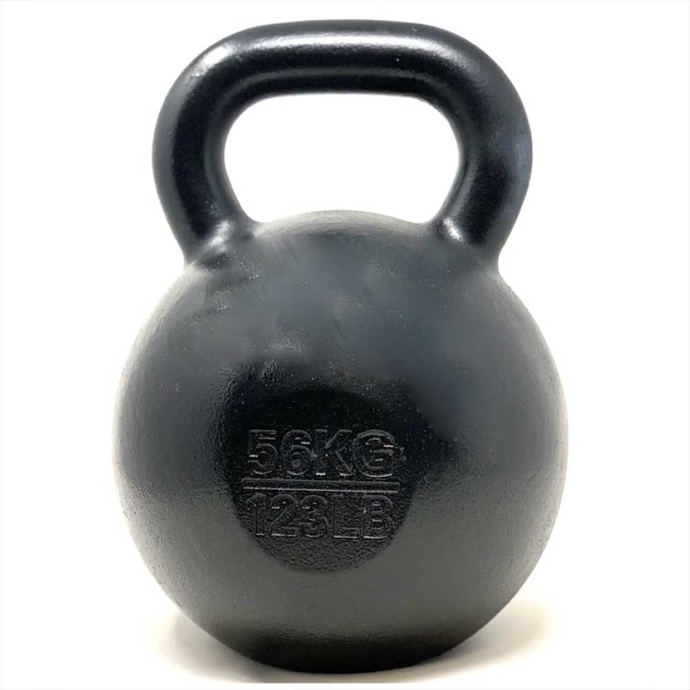 GL E-COATED CAST IRON KETTLEBELL 56KG / 123.5LBS