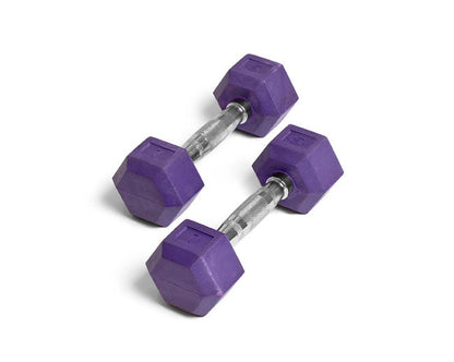 Element Fitness 7lbs Coloured Rubber Hex Aerobic Dumbbells Strength & Conditioning Canada.