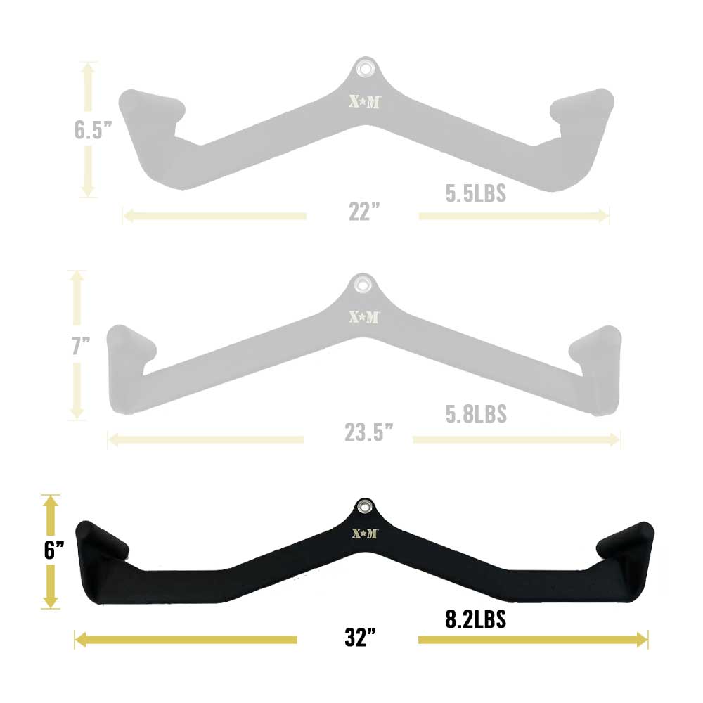 XM Wide Rubber Coated Lat Attachment