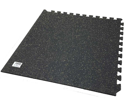 Gorilla Flooring 36" x 36" Interlocking Rubber Tile 9mm thick Tan with Borders