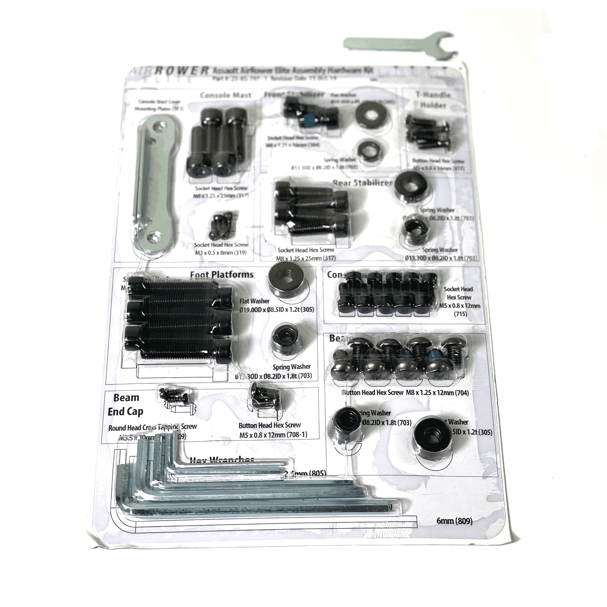 23-AS-797 AirRower Hardware Card Kit ARWE