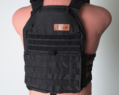 XM FITNESS Tactical Weighted Vest - 10lbs - BLACK