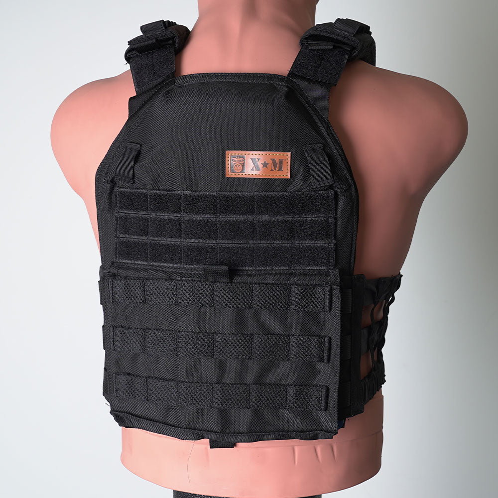 XM FITNESS Tactical Weighted Vest - 40lbs - BLACK