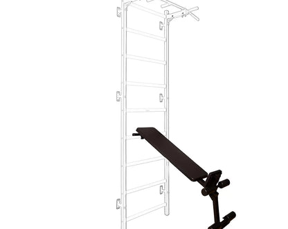 BenchK S7 Black - 723B with PB2B Steel Pull-Up Bar + Dip Bar & Workout Bench