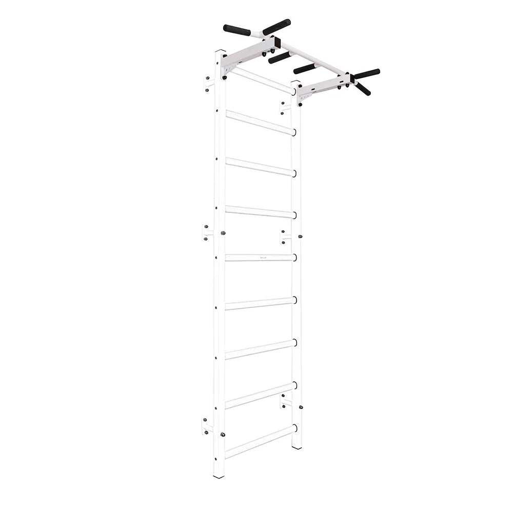 BenchK S7 White - 722W with PB2W Steel Pull-Up Bar + Dip Bar