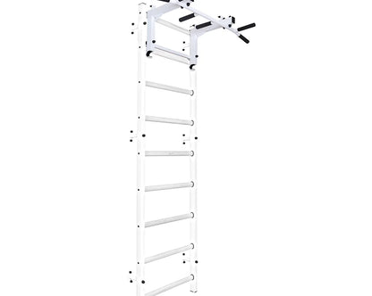 BenchK S2 White - 233W with PB3W Steel Pull-Up Bar + Dip Bar & Workout Bench