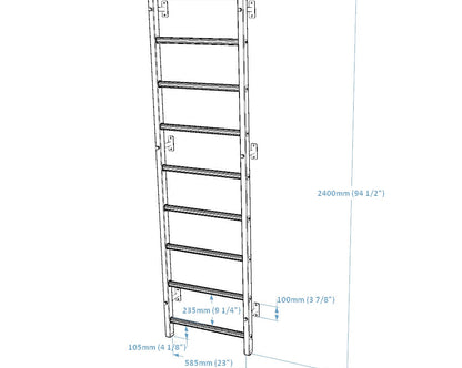 BenchK 700 Series 7 - Black - Wall Bars