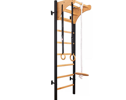 BenchK S2 Black - 211B with Wooden Pull-Up Bar + Gymnastics Accessories