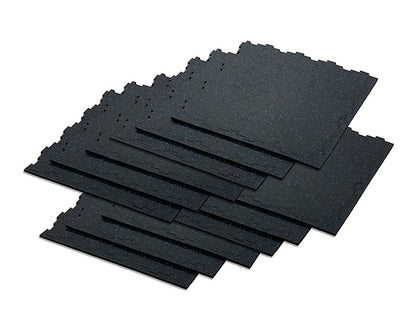 Blue 2' x 2' Interlocking Rubber Floor Mat - 12 Pack