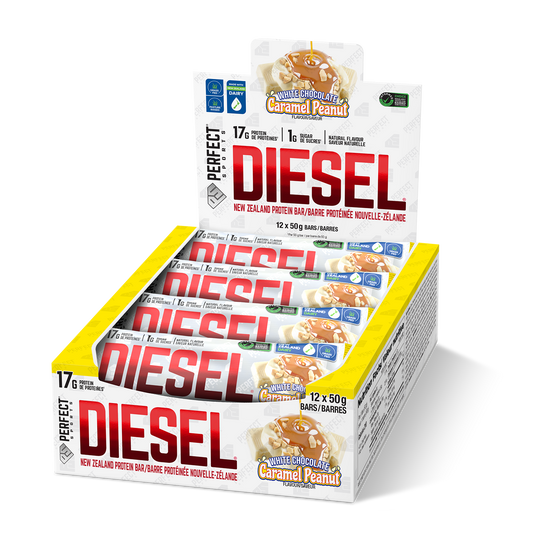 DIESEL® PROTEIN BAR 12 PACK - WHITE CHOCOLATE CARAMEL PEANUT