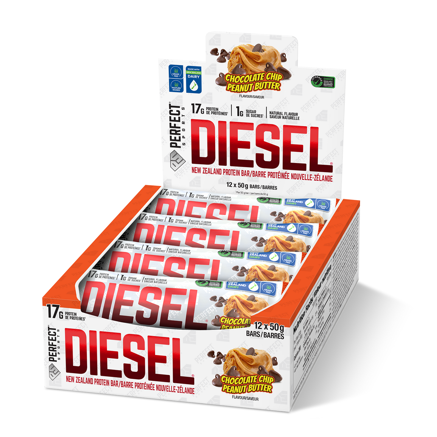 DIESEL® PROTEIN BAR 12 PACK - CHOCOLATE CHIP PEANUT BUTTER