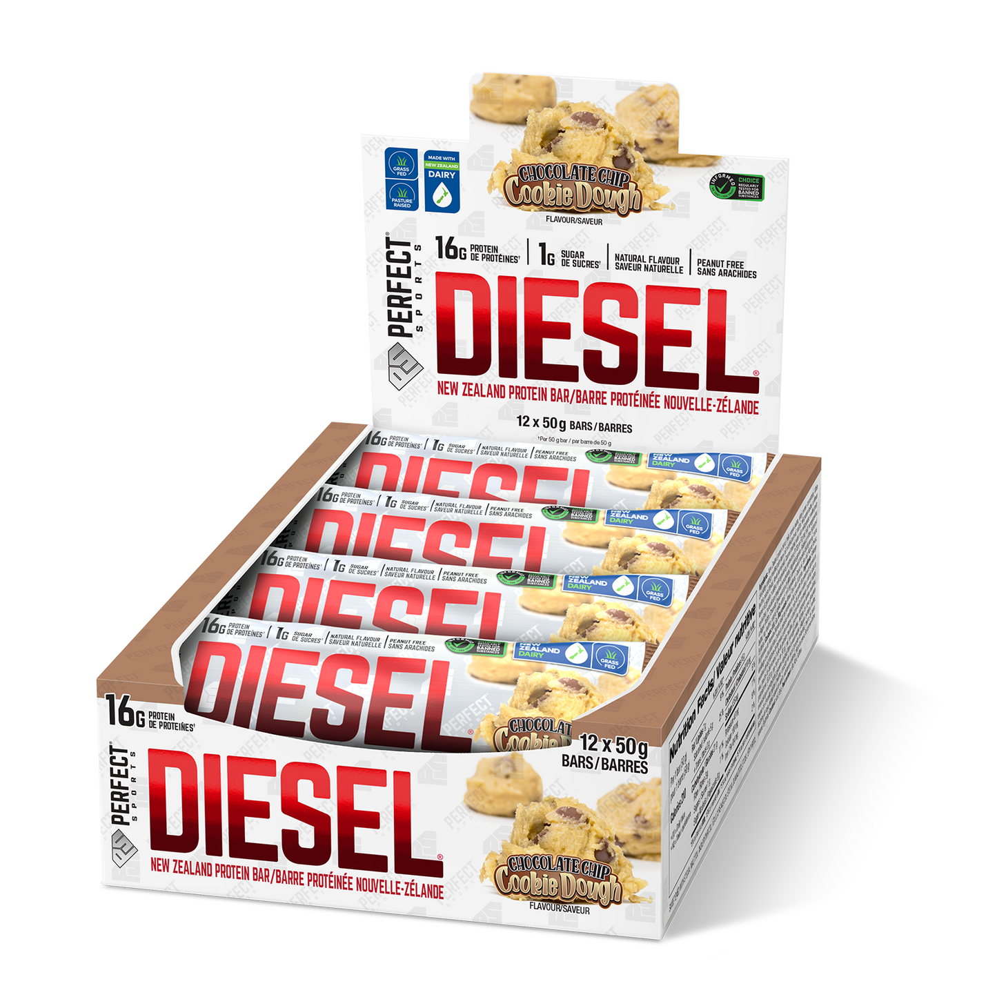 DIESEL® PROTEIN BAR 12 PACK - CHOCOLATE CHIP COOKIE DOUGH