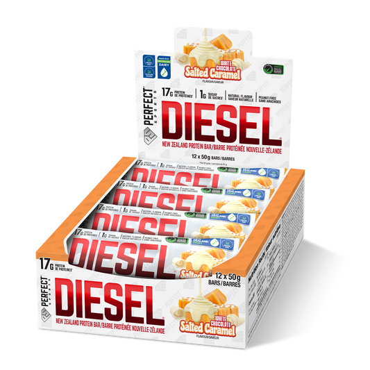 DIESEL® PROTEIN BAR 12 PACK - WHITE CHOCOLATE SALTED CARAMEL