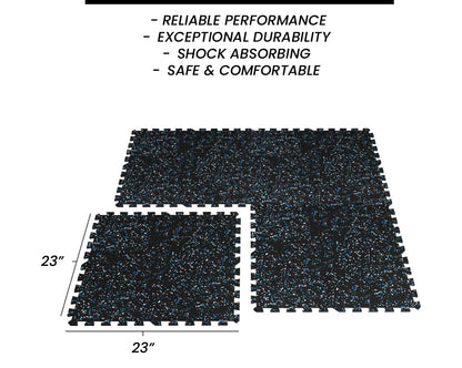 Gorilla 2 x 2 8mm Interlocking Rubber Tile - Blue Jay - Single or 12 Pack