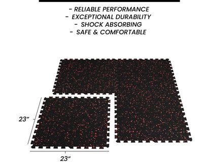 Gorilla 2x2 8mm Interlocking Rubber Tile - Orange - Single or 12 Pack