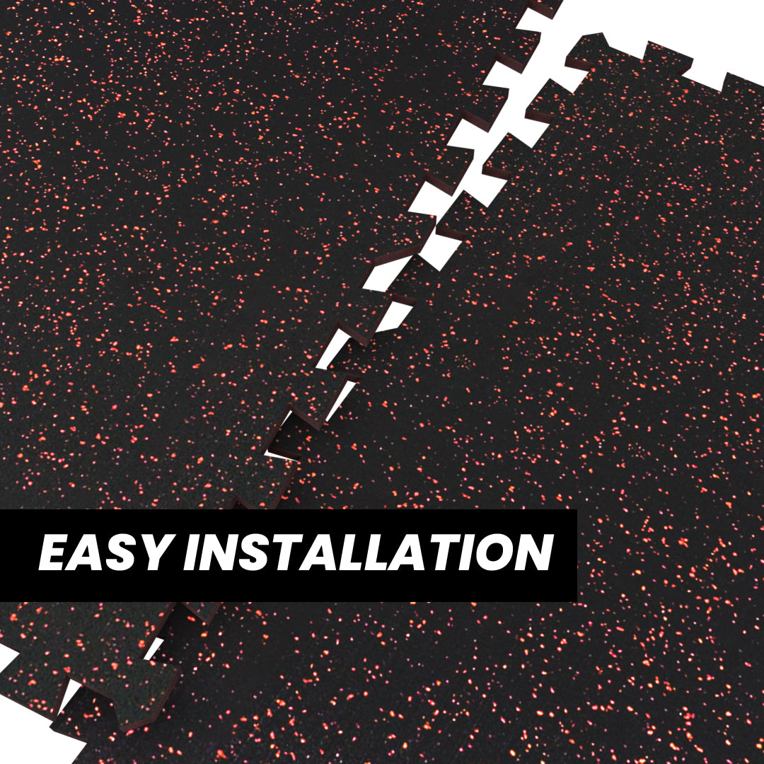 Gorilla 2x2 8mm Interlocking Rubber Tile - Orange - Single or 12 Pack