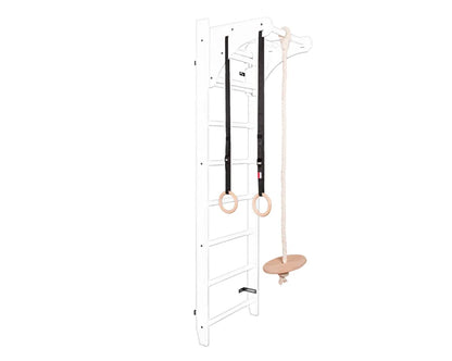 BenchK S2 White - 221W with PB2W Steel Pull-Up Bar + A204 Gymnastics Accessories