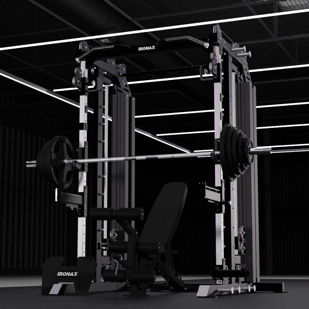 IRONAX - All-In-One with Bench & Urethane Plates Combo ~