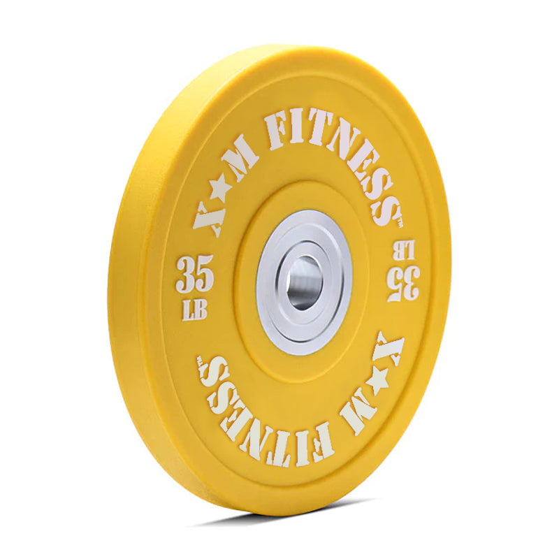 XM FITNESS Urethane Bumper Plate Set - 320lbs