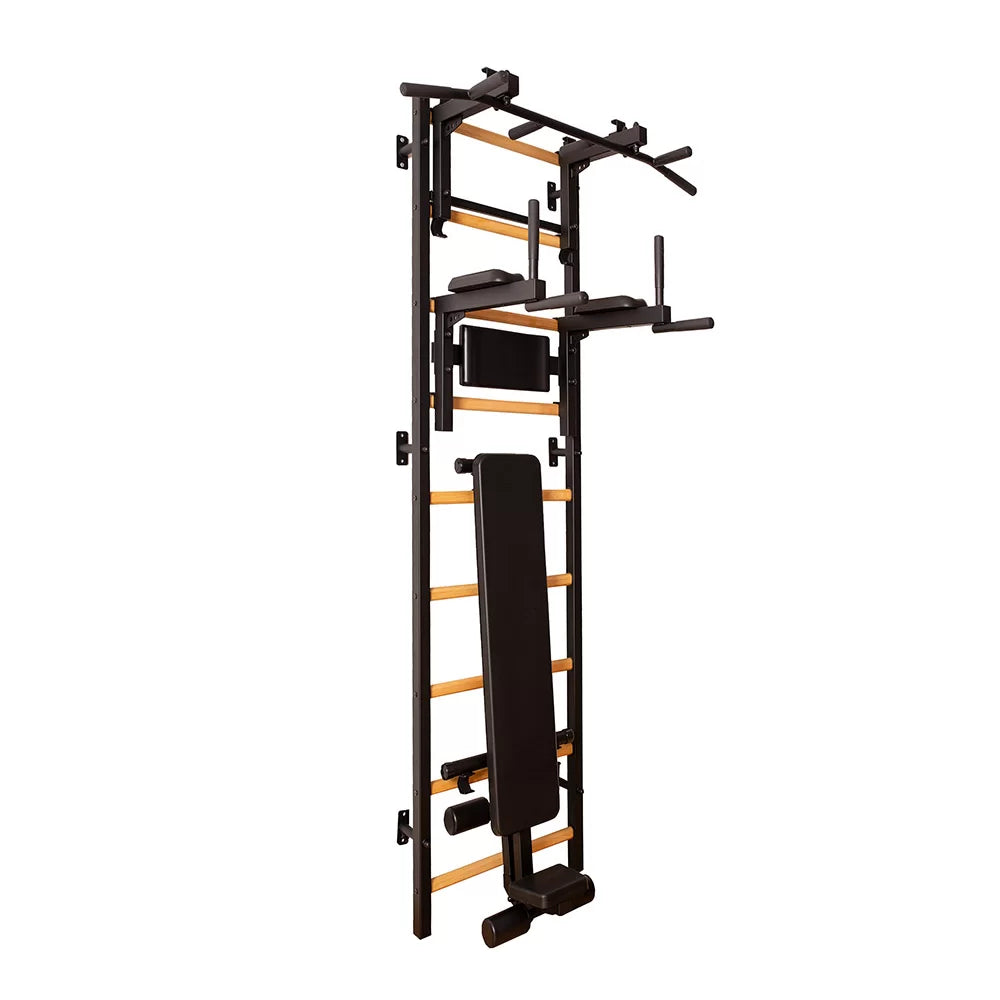 BenchK S7 Black - 733B with PB3B Steel Pull-Up Bar + Dip Bar & Workout Bench