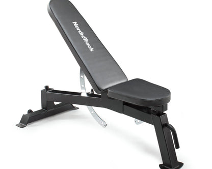 Nüobells 5-50lb Adjustable Dumbbell Pair & NordicTrack Bench Combo