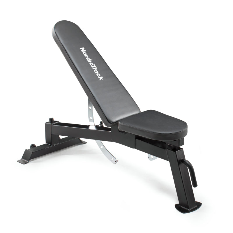 Nüobells 5-50lb Adjustable Dumbbell Pair & NordicTrack Bench Combo