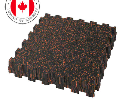 Gorilla 2x2 8mm Interlocking Rubber Tile - Orange - Single or 12 Pack