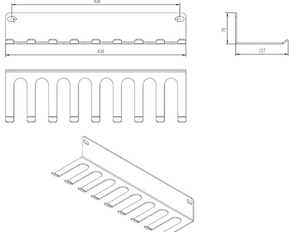 XM WALL MOUNTED MULTI-PURPOSE STORAGE RACK