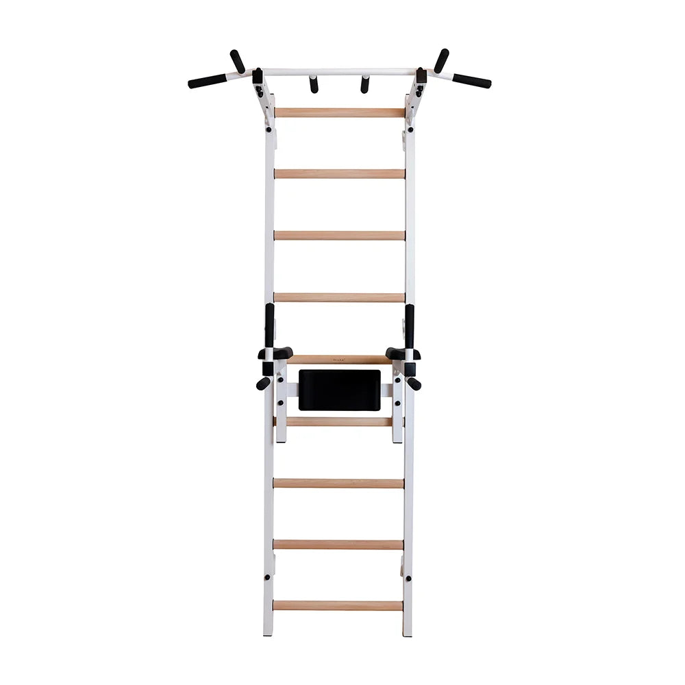 BenchK S7 White - 722W with PB2W Steel Pull-Up Bar + Dip Bar