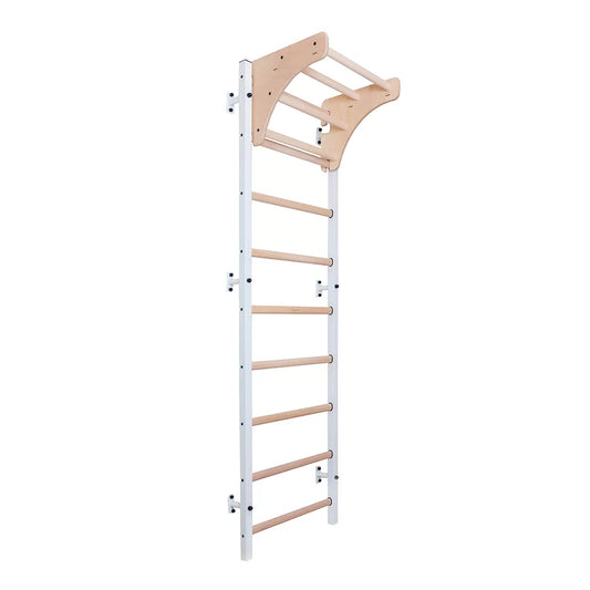 BenchK S7 White - 711W with Wooden Pull-Up Bar