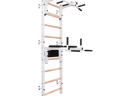 BenchK S7 White - 732W with PB3W Steel Pull-Up Bar + Dip Bar