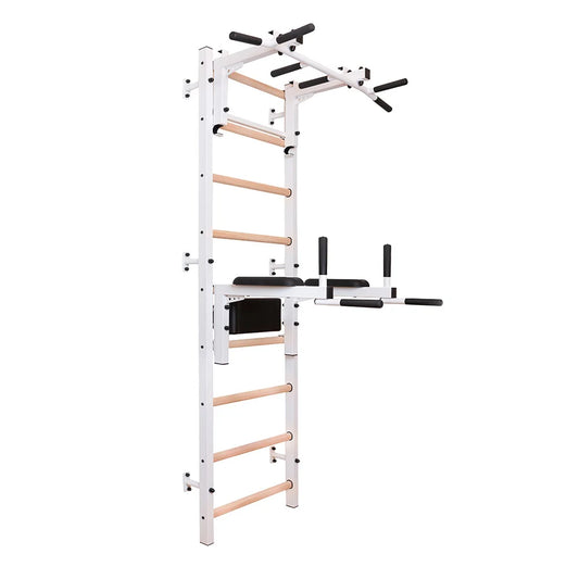 BenchK S7 White - 732W with PB3W Steel Pull-Up Bar + Dip Bar