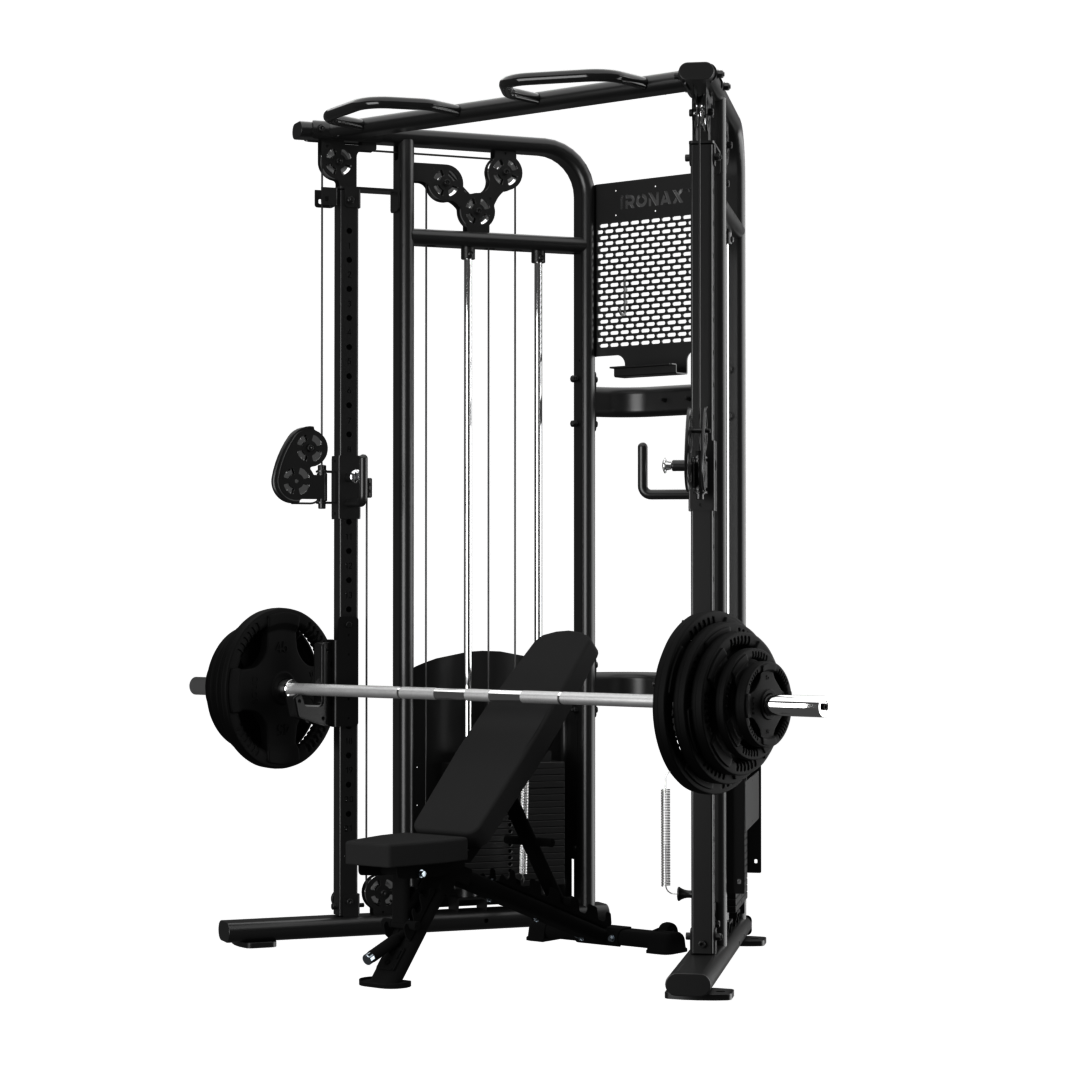 Ironax - XFT Functional Trainer/Half Rack Strength Combo