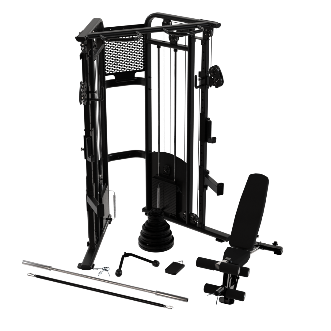 Ironax - XFT Functional Trainer/Half Rack Strength Combo